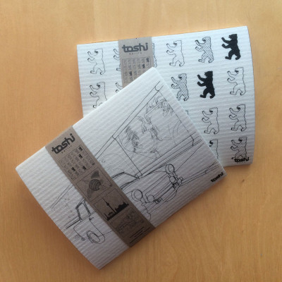 Furbi set of 4 sponge cloths: "Berlin 1"