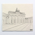Sponge cloth furbi: Trabi in front of Berlin Wall