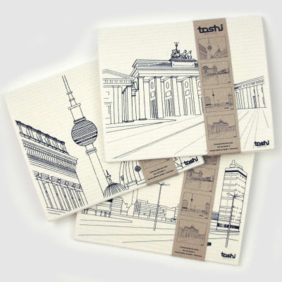  Furbi set of 4 sponge cloths: "Berlin 2"